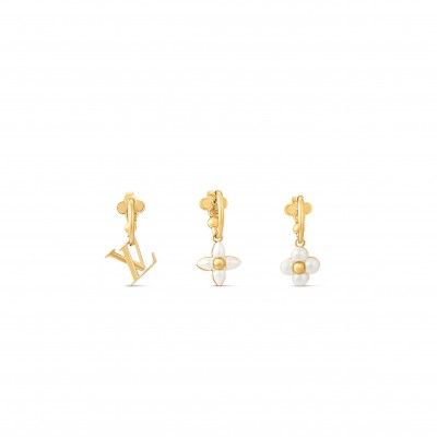 LOUIS VUITTON LV FLORAGRAM EARRINGS M01025
